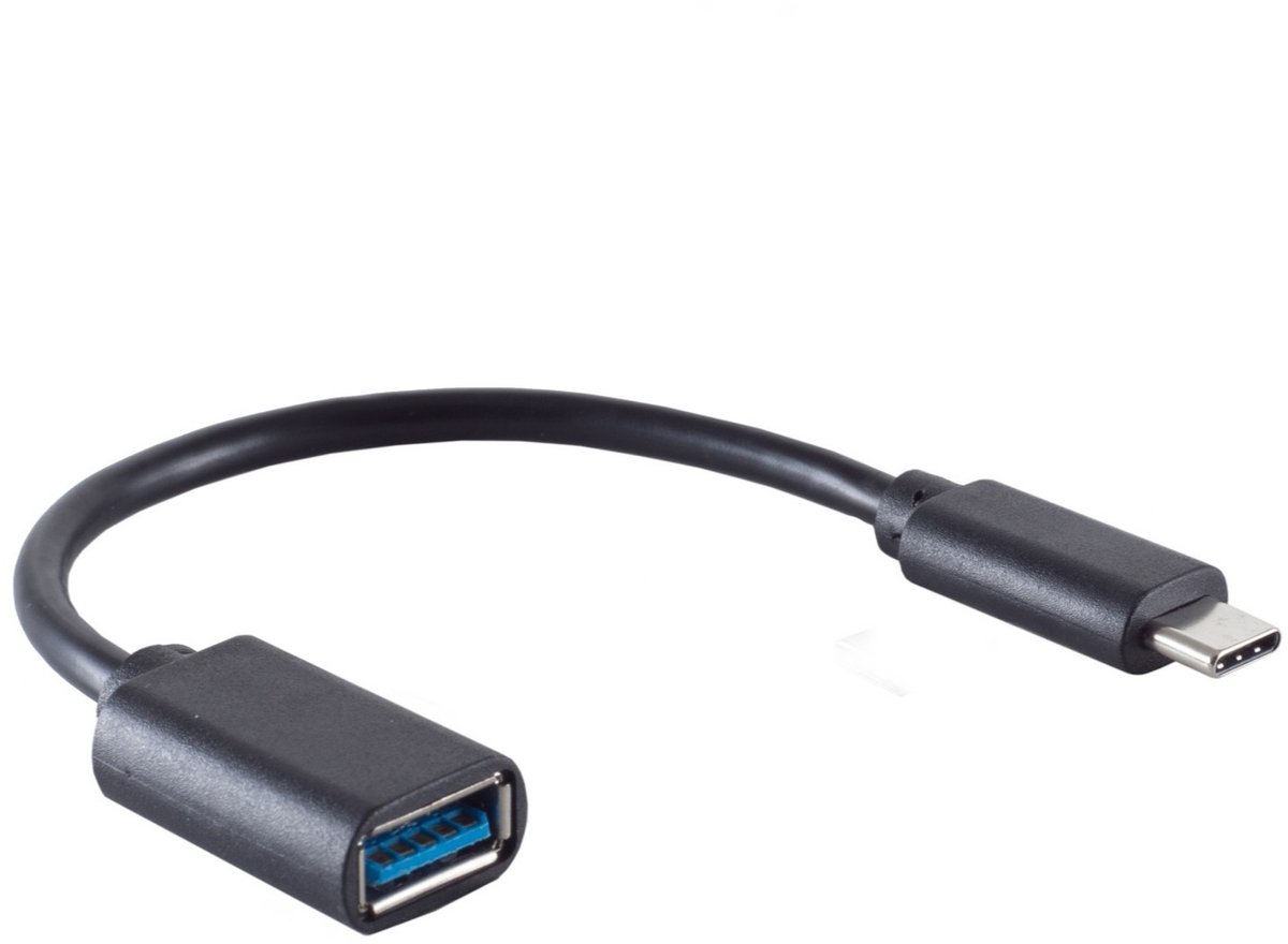S/CONN 13-30009 USB-kabel USB 3.2 Gen 1 (3.1 Gen 1) 0,1 m USB C USB A Zwart