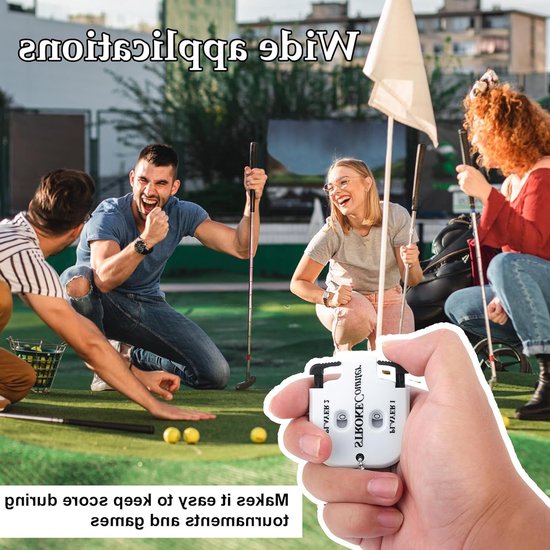 Allecto - Mini Golf Score Counter - Golf Stroke Counter - Draagbaar en Lichtgewicht - Wit - Golf Indicator Clicker - Perfect voor Competitie en Sp van Allecto — afbeelding 4