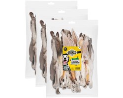 Voskes Konijnenoren met Vacht 12 x 400 gram - Hond