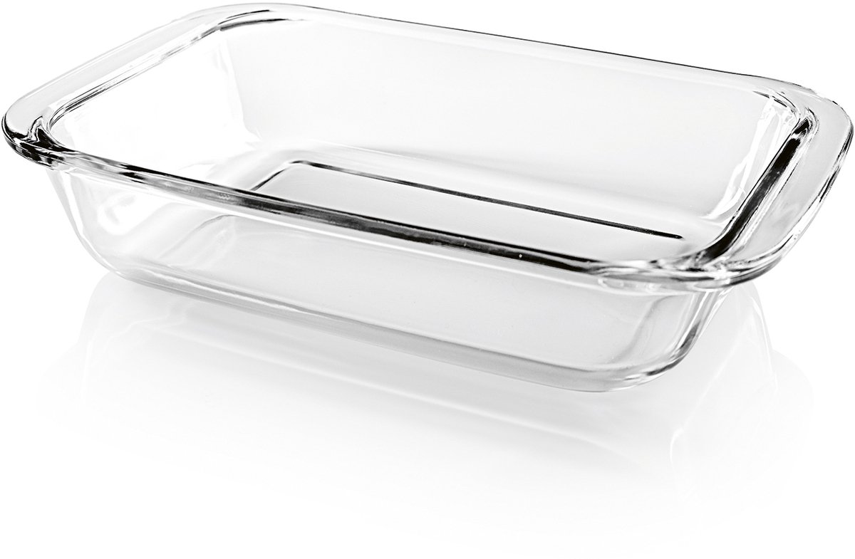 GOURMETmaxx Ovenvorm voor heteluchtfriteuse & oven - 800 ml | Rechthoekige bakvorm van borosilicaatglas | Kleine ovenschaal voor bereiden, garen & serveren | Voor de heteluchtfriteuse & gratin