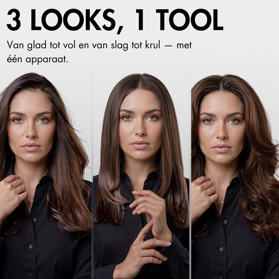 Sansbeauté® Blowout 3-in-1 Thermal Brush 38 mm - Keramische Warmteborstel - Multistyler - Airstyler - Haarborstel - Krulborstel - Haarborstel - Stijlborstel - Warmteborstel - Volume en Krullen - Roterende Kabel