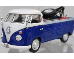 Cararama-Hongwell Volkswagen T1 - Modelauto - Schaal 1:43 - Blauw/Wit