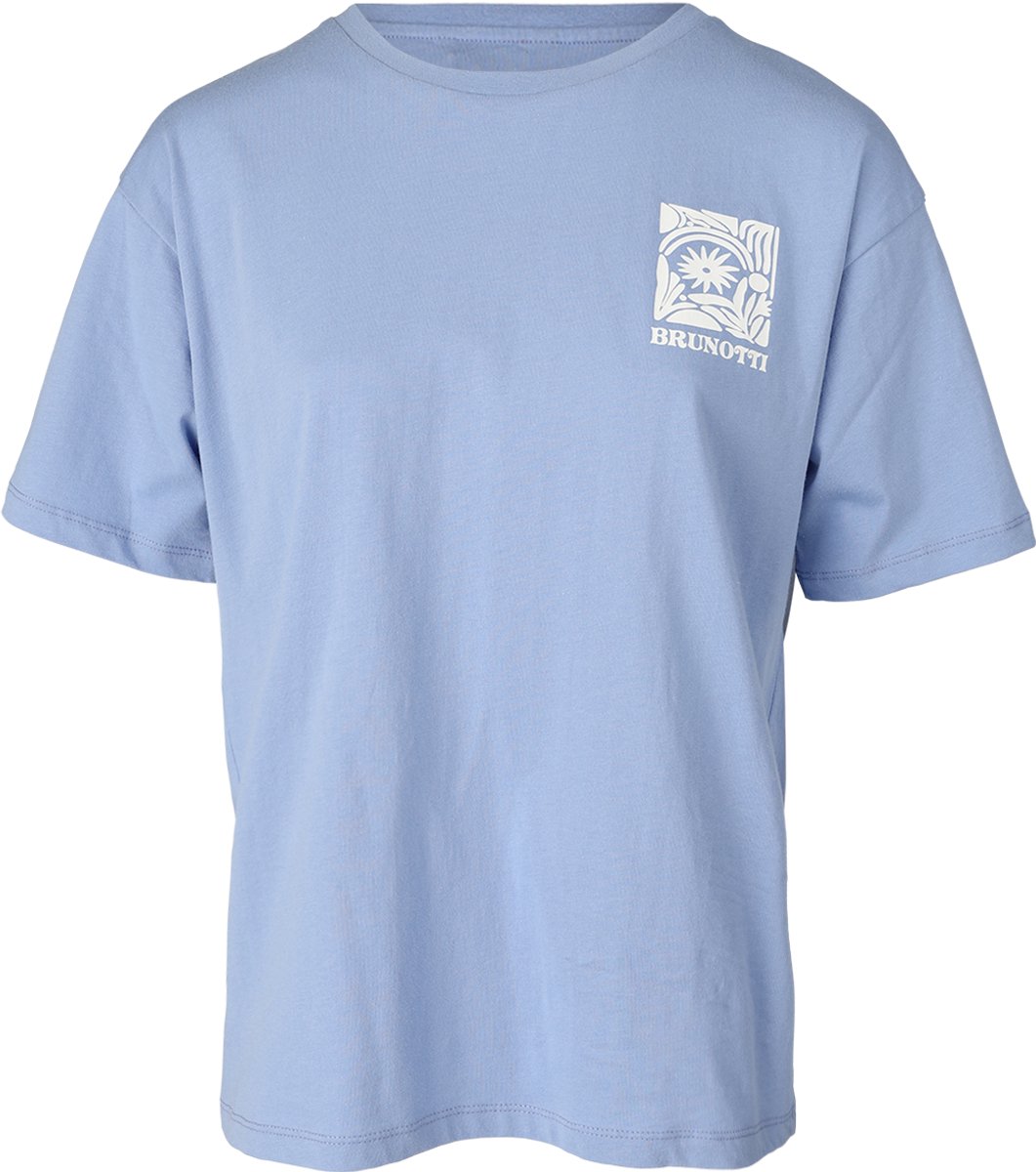 Brunotti Seaya-Swirl T-Shirt Bluebell- Dames 100% Katoen Relaxed Fit XL Oranje