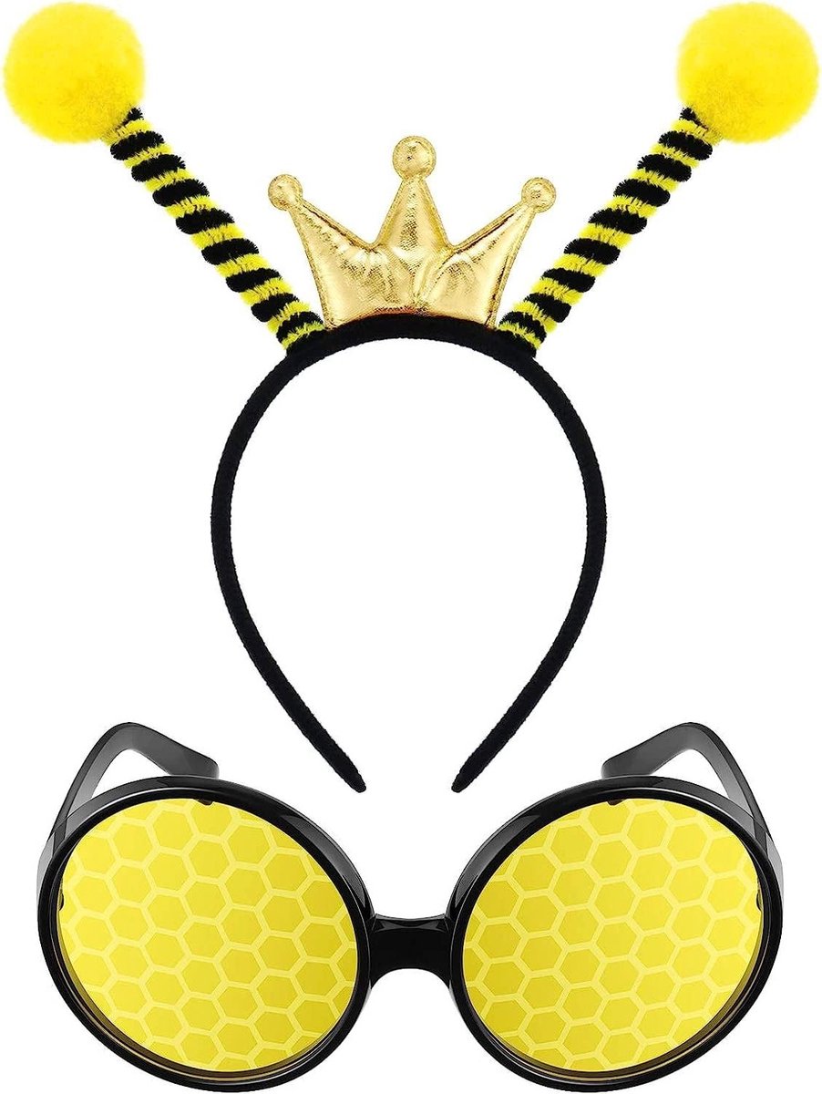 Bijenkostuum met hoofdband en bril set voor Halloween, cosplay en feestjes met hommels en lieveheersbeestjes