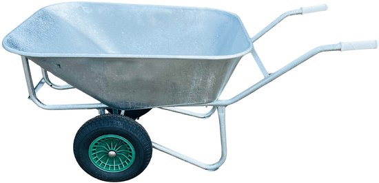 Grote kruiwagen Kruiwagen 2-wiel "Farmer II" thermisch verzinkt 200 liter voerkruiwagen Tuinkrui Kruiwagen Dubbele kruiwagen van Merkloos	 — afbeelding 2