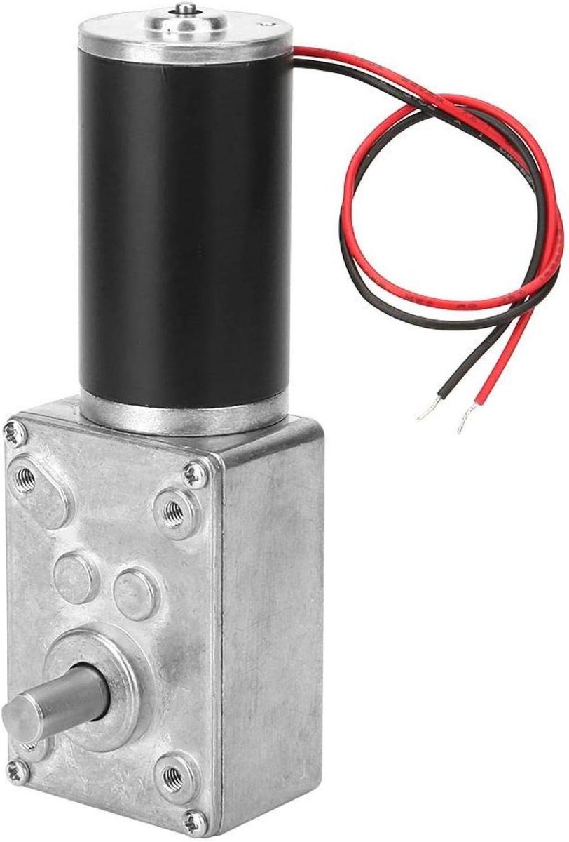 Wormwielmotor 24V - Elektrische versnellingsbak - Slimme apparaten - Omkeerbare snelheid - 8mm as - Metaal