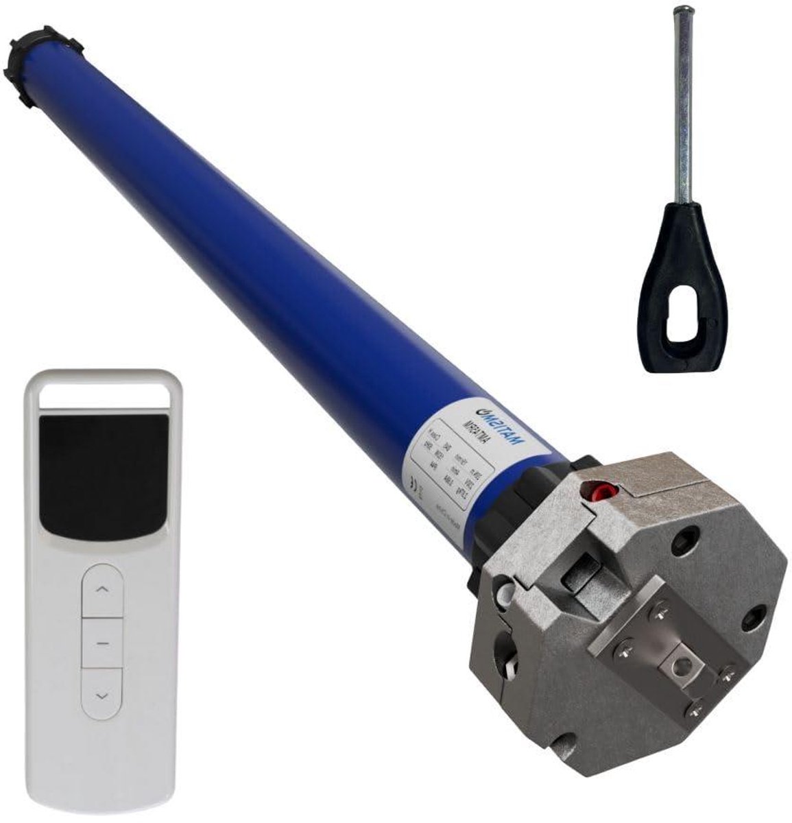 Markiesmotor - Motor Markies - Markiezen Bediening - Noodontgrendeling - 50 Nm - Blauw