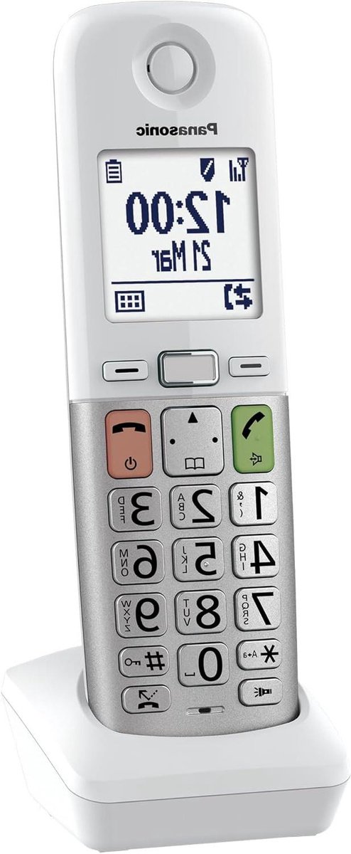 Extra Telefoon Handset - Draadloze Handset - Huistelefoon Uitbreiden - Compatibel met Hoortoestellen - 5.3 cm LCD - Wit en Zilver