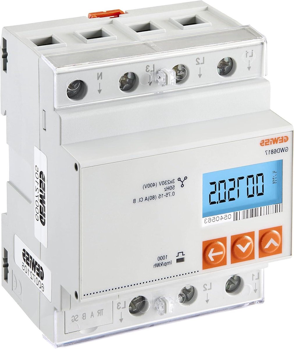 3-fase energiemeter - Driefasenmeter Stroommonitor - Dynamische Belastingscontrole - Configureerbare Parameters - 4 Modules Breed - null