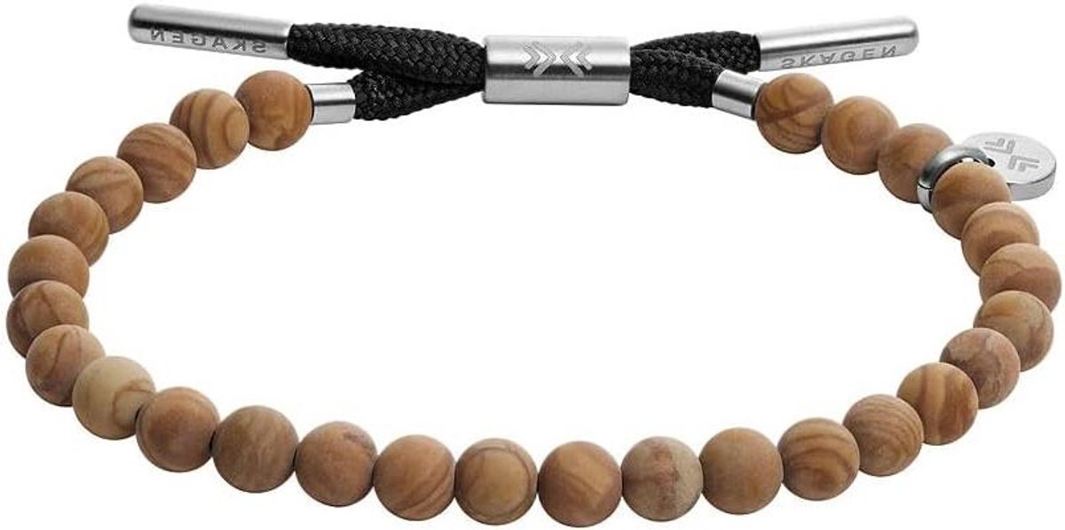 SKAGEN Armband - Heren Armband - Dagelijks Gebruik - Glijdende Sluiting - Verstelbaar - Bruin
