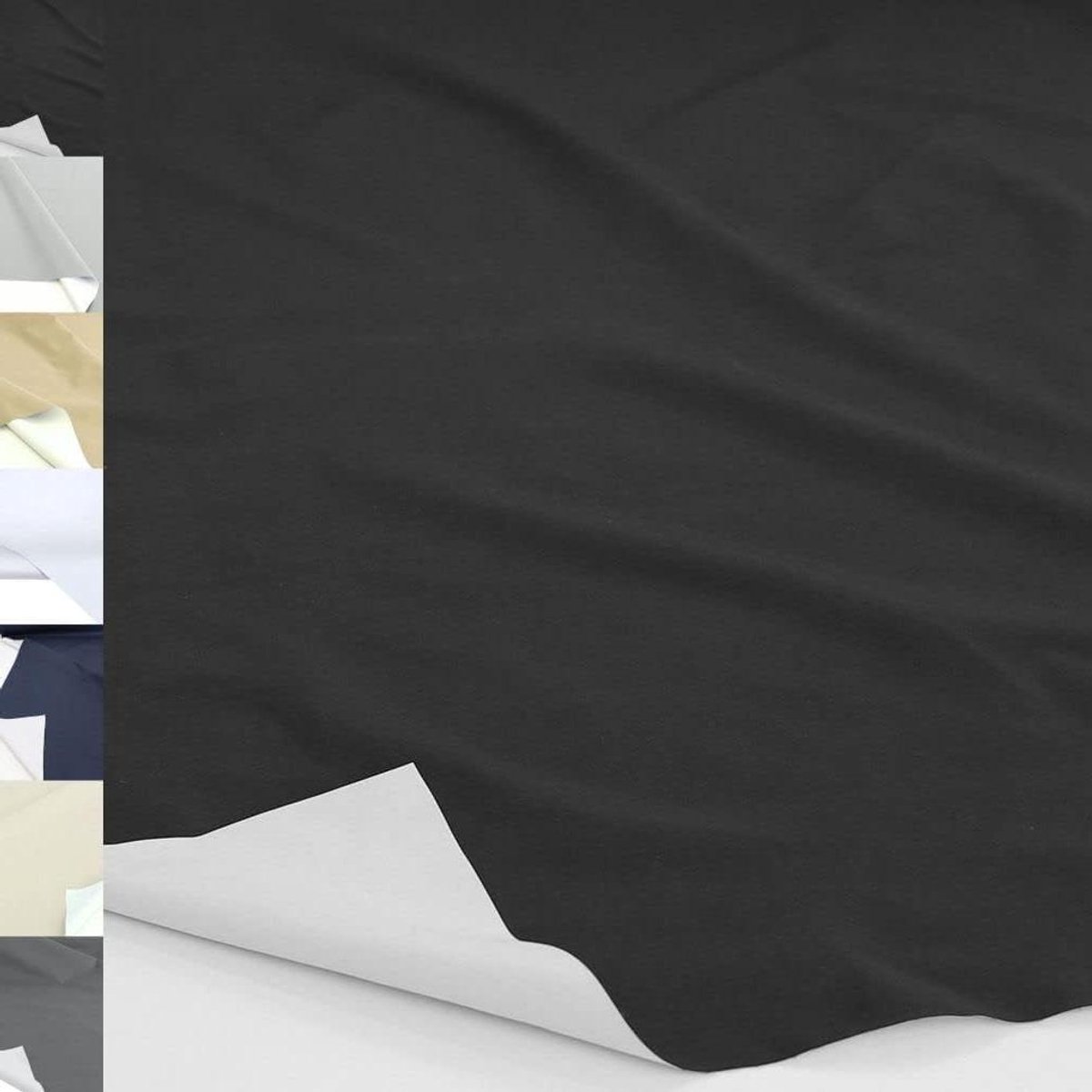 Verduisterende Stof - Blackout Stof Gordijnstof - Ramen Verduisteren - 100% Lichtdicht - 140 cm breed - Zwart