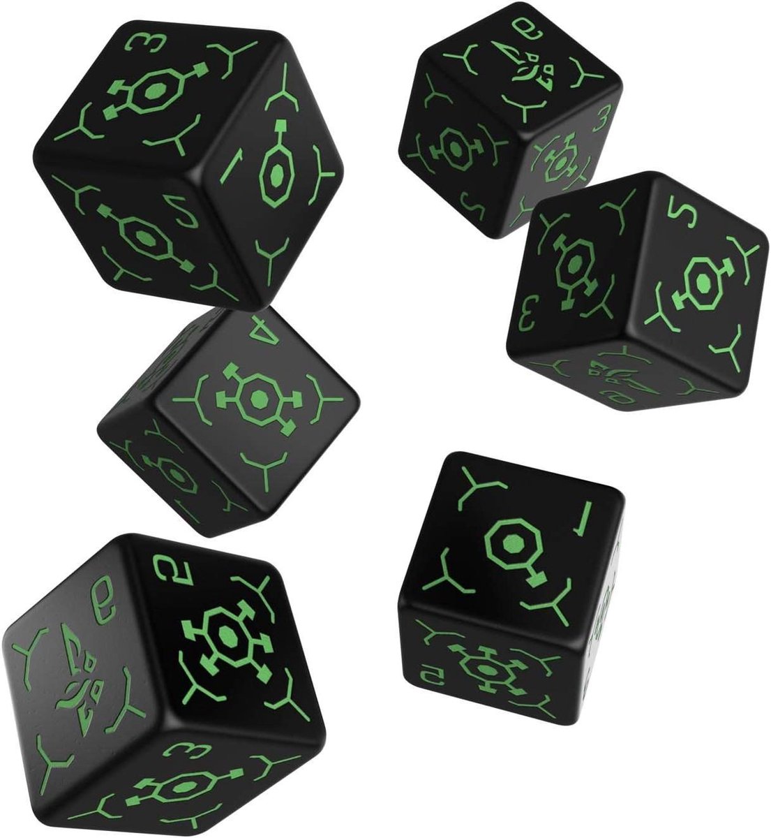 Dobbelstenen Set - Spel Dobbelstenen - Tabletop Gaming - Zes Zijdige Dobbelstenen - 6 stuks - Groen