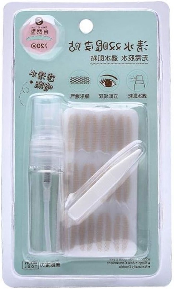 Dubbele ooglid stickers voor een natuurlijke ooglift, waterproof en onzichtbaar, ideaal voor vrouwen en make-up.