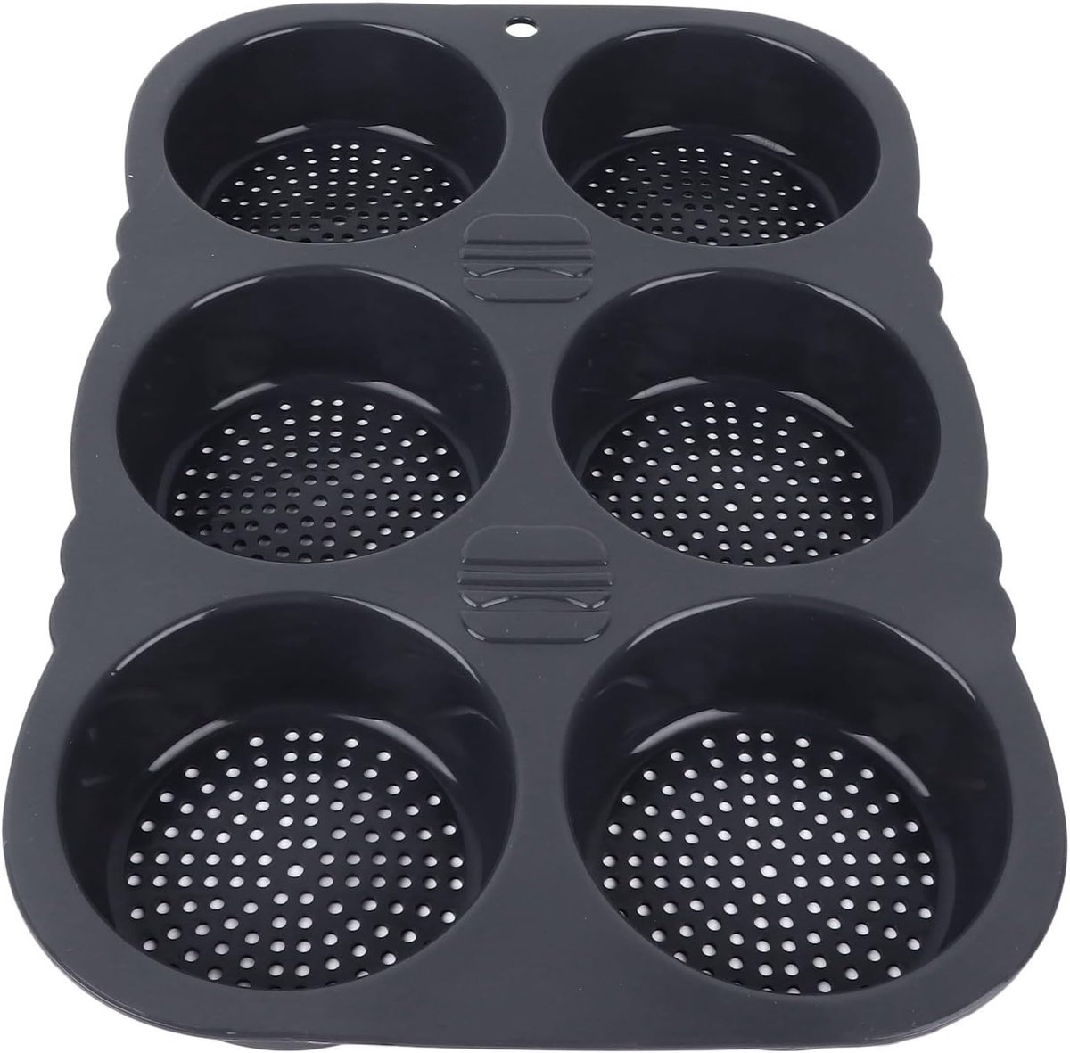Grote Bakvorm voor Hamburgerbrood met 6 Holtes - Hittebestendig tot 230°C, Perfect voor BBQ en Feestjes