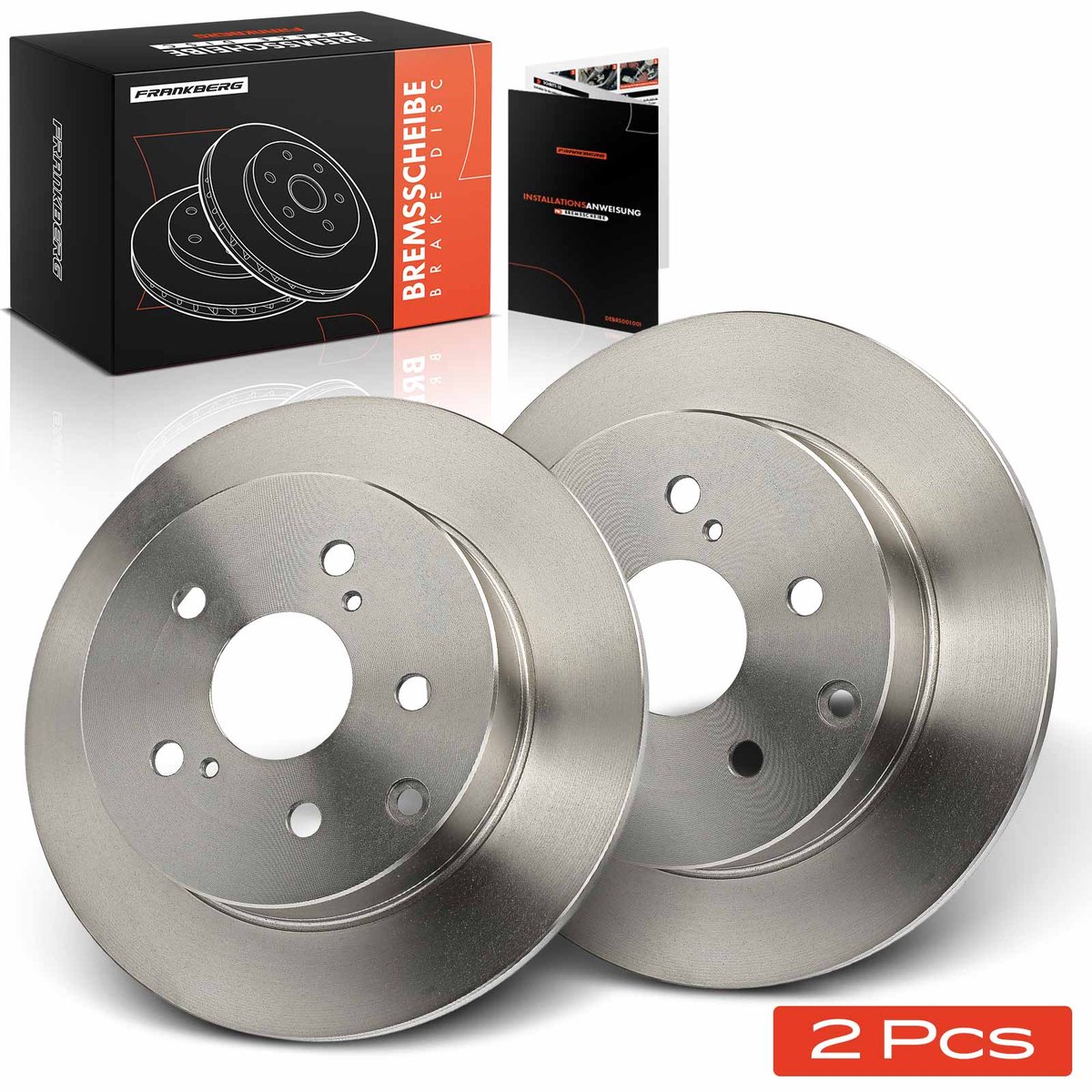 Frankberg 2x Remschijven Achteras voor Lexus HS ANF10 Toyota
