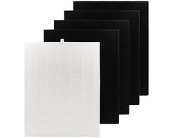 4 stuks - Luchtreiniger filter - geschikt voor WINIX ZERO - 5300 - 2 en P300 - Vervanging Filter A - HEPA en koolstof filter - Accessoires voor luchtreinigers - 4 Koolstof voorfilters en 1 stuk Hoofd HEPA-filter
