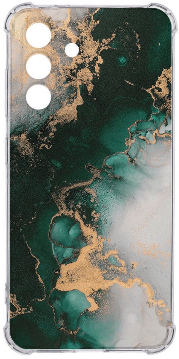 Samsung Galaxy A36 Back Cover - Marmer Groen TPU Antishock
