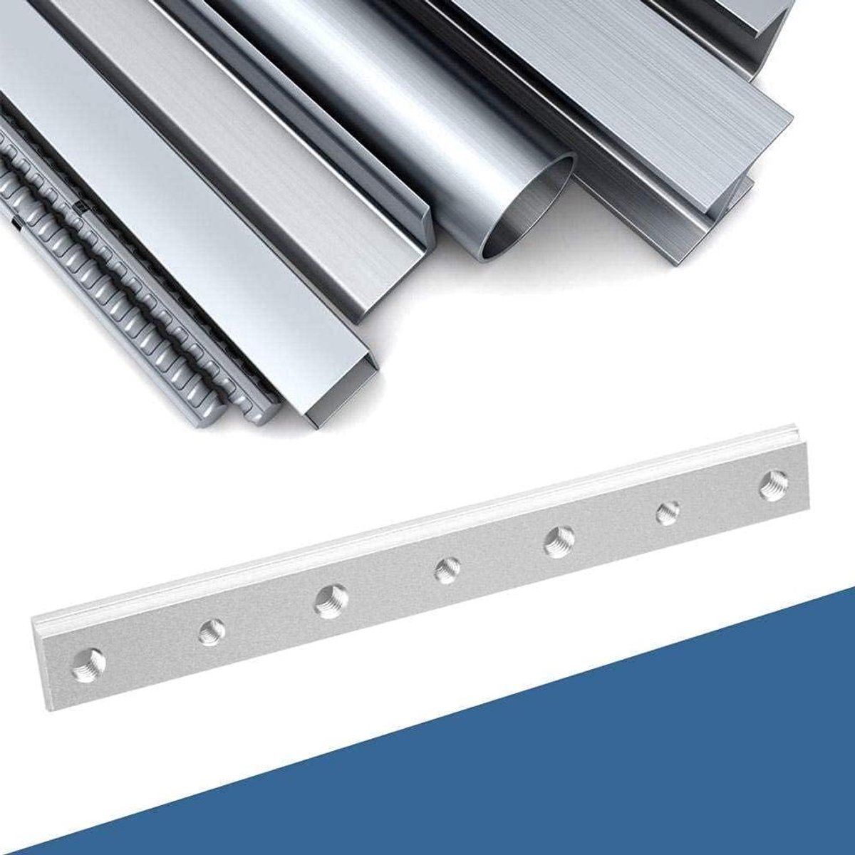 Mijter Track Jig - T-Slot Houtbewerking Tool - Precisie Houtbewerking - Aluminiumlegering Constructie - 200mm Lengte - Zilver