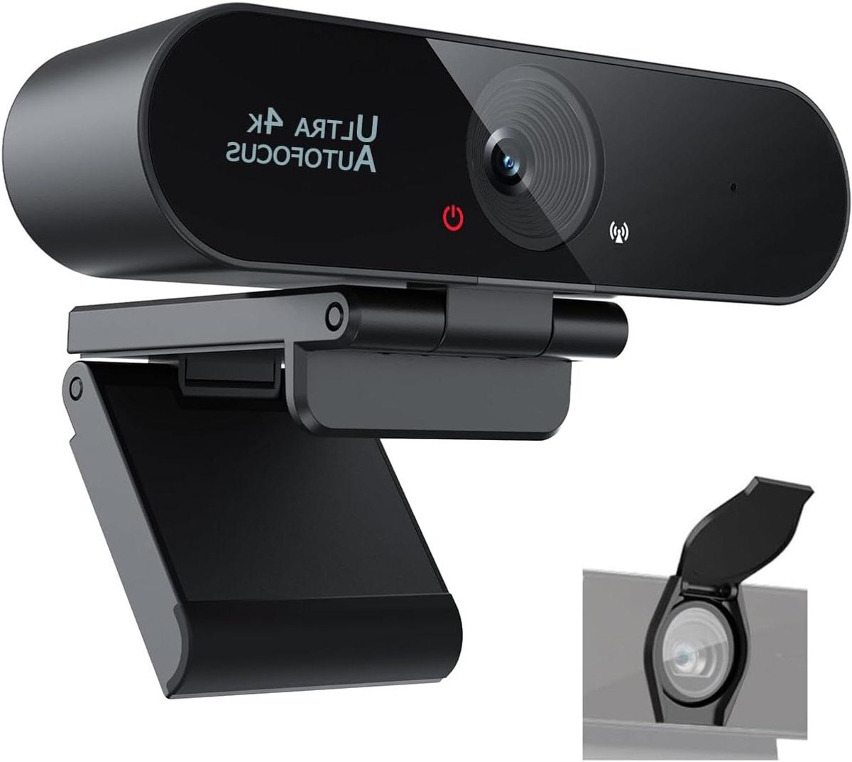Autofocus Webcam - Full HD Camera - Online Vergaderen - 110 Graden Groothoek - 1080P - Chroom