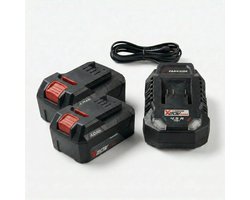 PARKSIDE® Set van 2 accu's 20 V - 4 Ah en 1 lader - 4,5 A