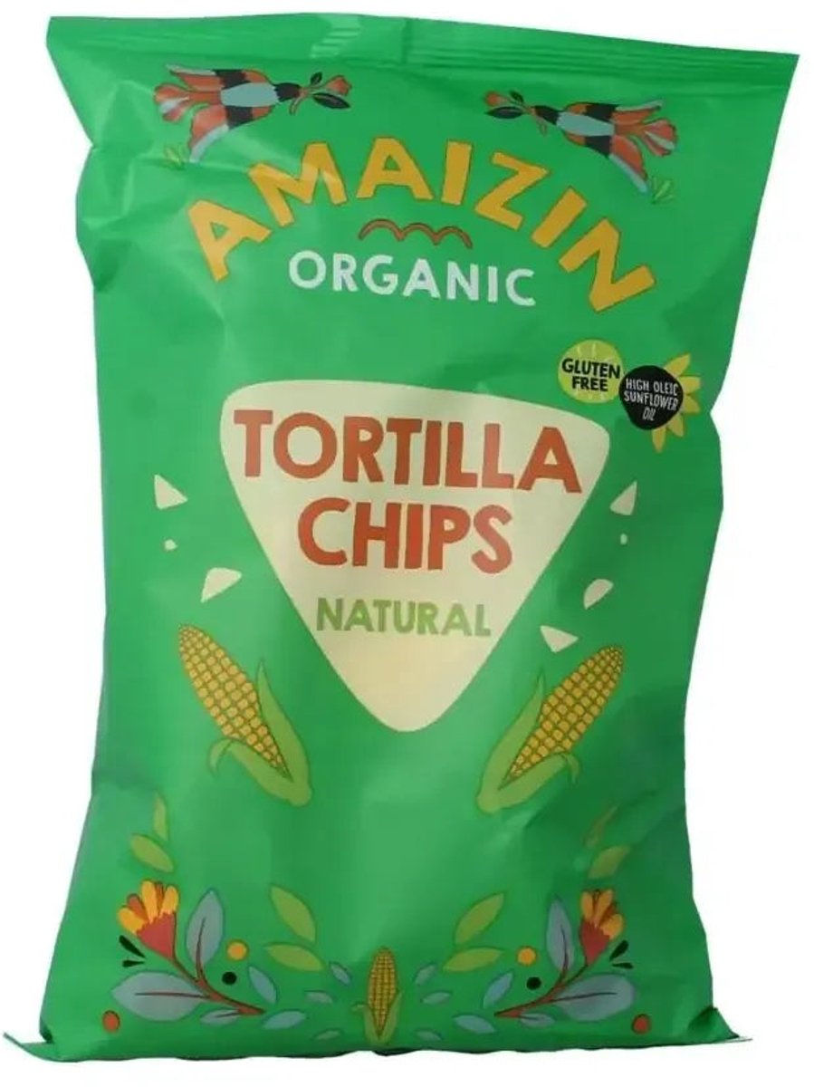 Amaizin Tortillachips natural biologisch 150 gram