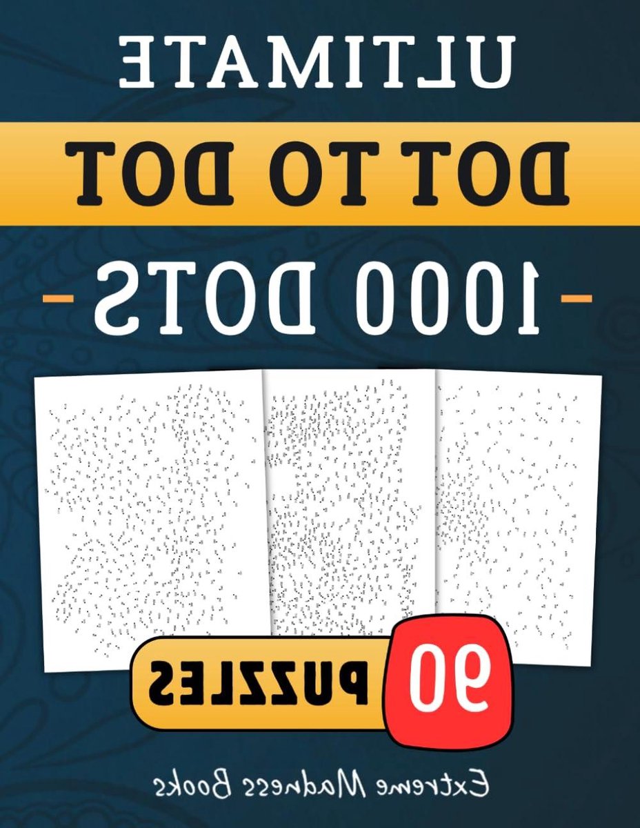 Dot to Dot Boek - Puzzelboek Kinderen Volwassenen - Ontspannende Hersenkraker - Tot 1000 Stippen Per Puzzel - 184 Pagina's