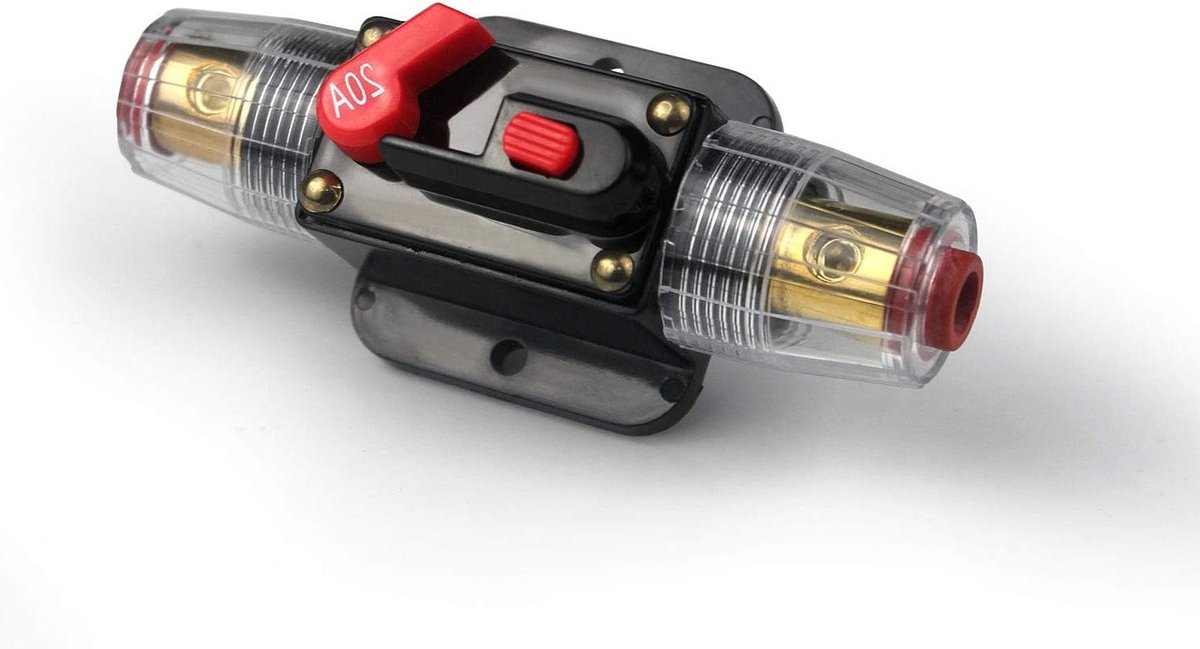 Zekeringautomaat - Zekeringschakelaar Stroomonderbreker - Voertuig Elektronica Beveiligen - Eenvoudige Resetfunctie - 8 x 4 x 5 cm - Zwart