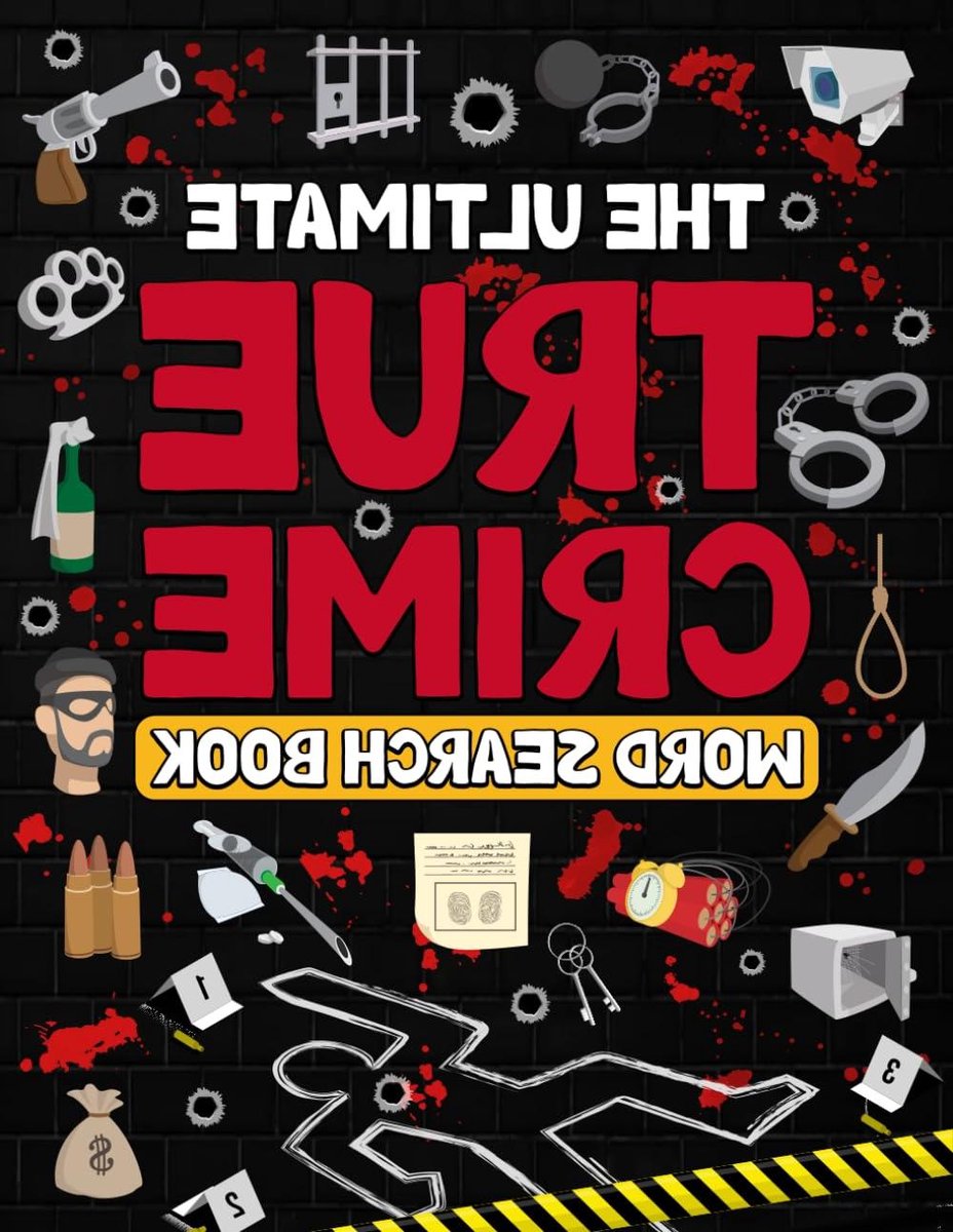 True Crime Woordzoeker - Misdaad Puzzelboek - Hersenen Trainen - 100 Puzzels - 21.59 x 27.94 cm - Zwart