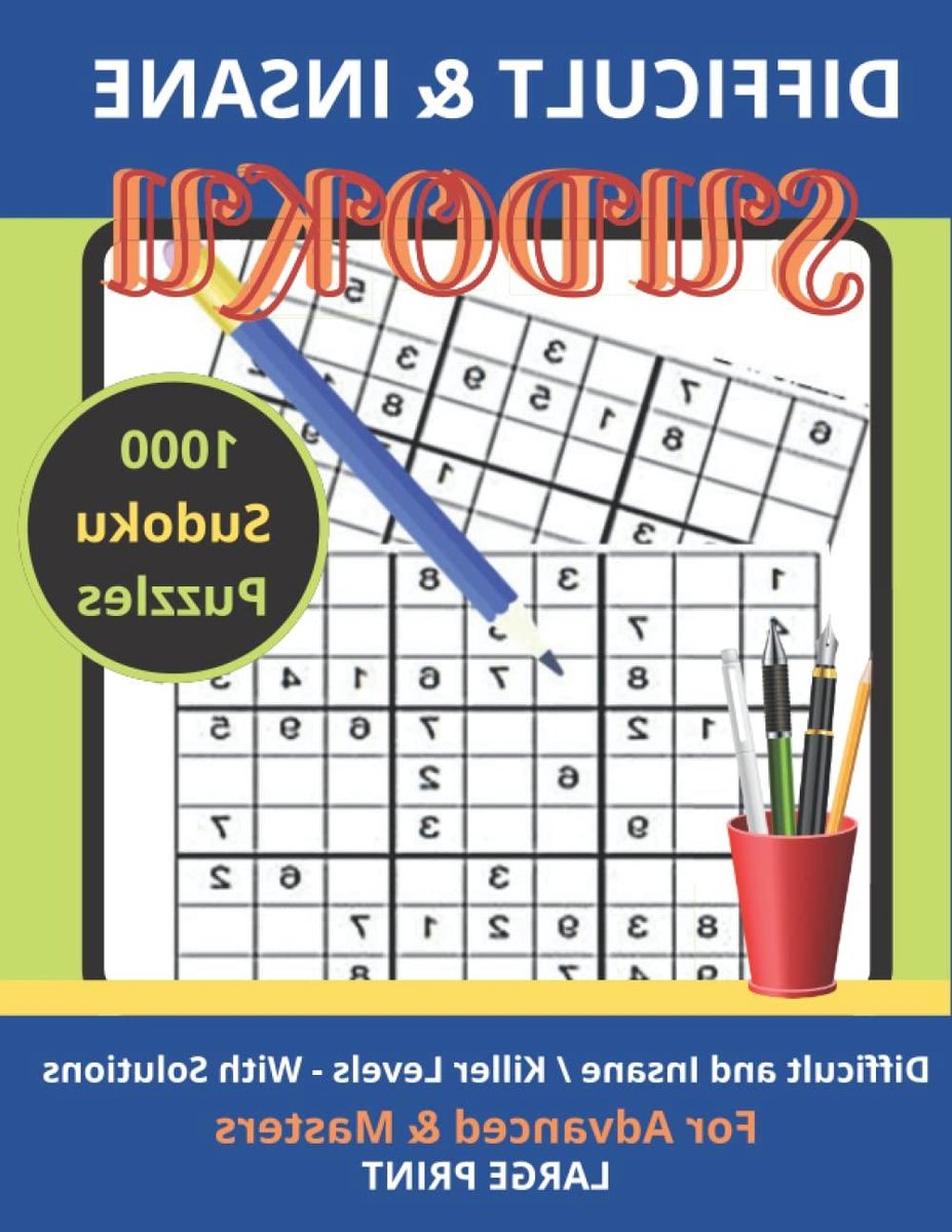 Sudoku Puzzelboek - Hersenkrakers Boek - Hersenen Trainen - 1000 Moeilijke Puzzels - 8.5x11 inch - Niet gespecificeerd
