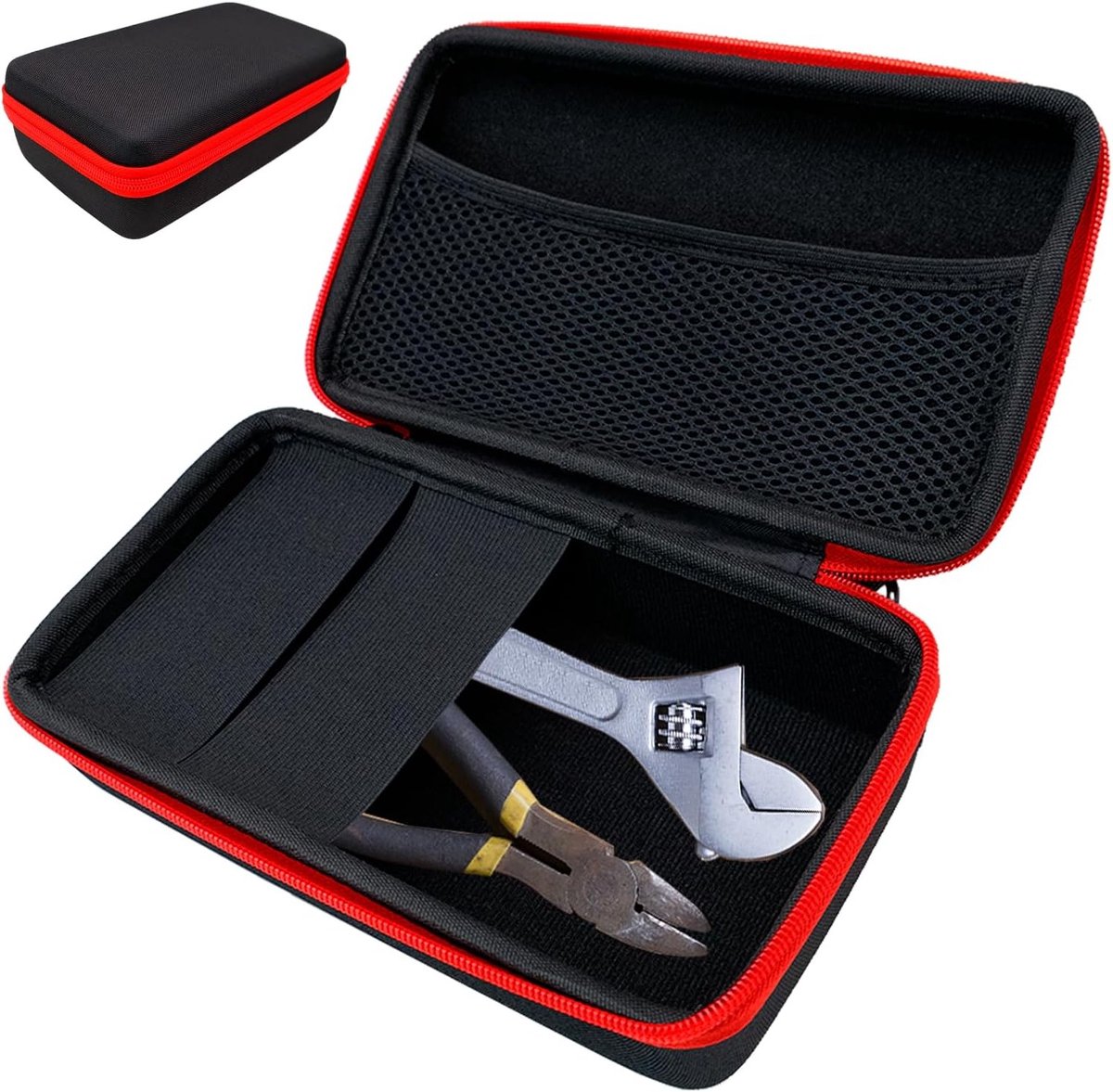 Waterdichte en draagbare gereedschapszak van EVA - Hard shell, 22 x 12,5 x 6,5 cm, ideaal voor gereedschap, accessoires en opberging