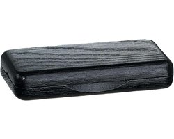 Buisetui Fagott - Rietjeshouder - Rieten Opbergen - Massief Houten Etui - 12 Buizen - Zwart