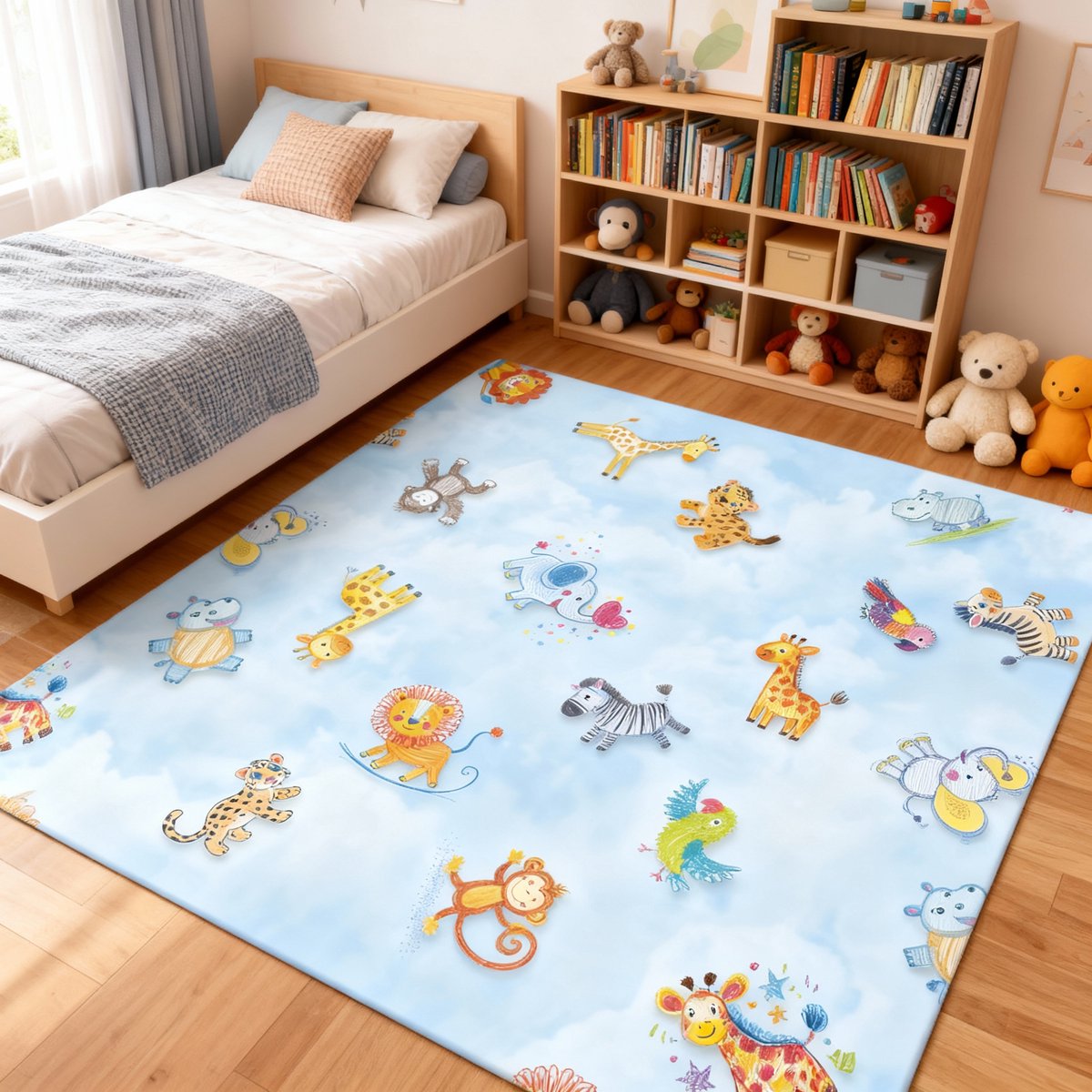 JYG speelmat ANIMALI 200 x 350 cm - Hygiënisch speelkleed