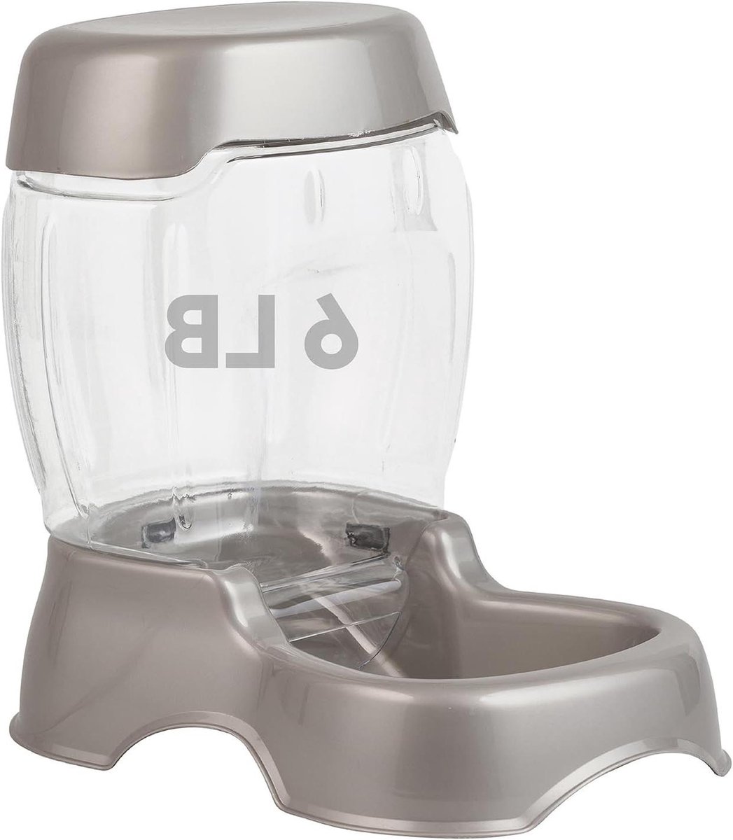 Automatische Voerbak - Honden Voerdispenser Katten - Voeding huisdieren bijvullen - Zwaartekracht voeding - 2.72 kg - Parel Tan