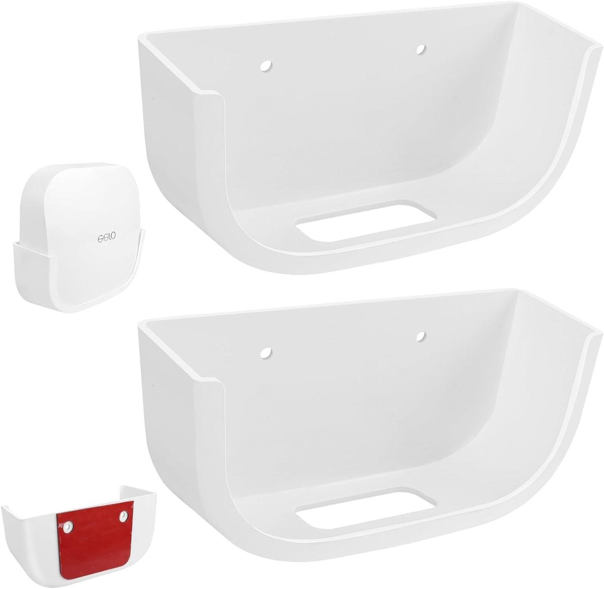 Router Muurbeugel - Router Houder - Wifi Verbeteren - Schroefloze Lijmbevestiging - 15 x 11 x 5 cm - Wit