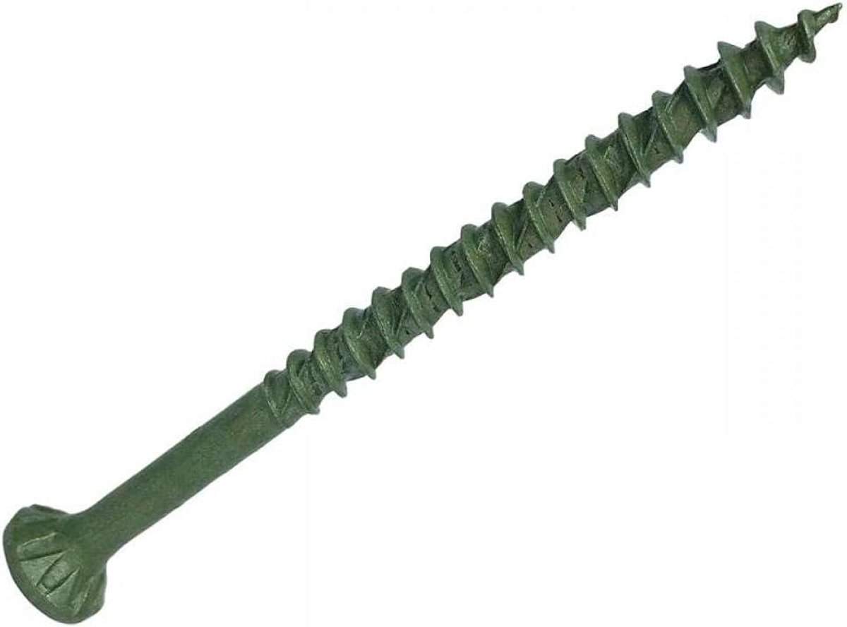 Decking Schroeven - Houtschroeven Torx - Terras Bouwen - Zelf Boorpunt - 4.5x50mm 600 stuks - Groen