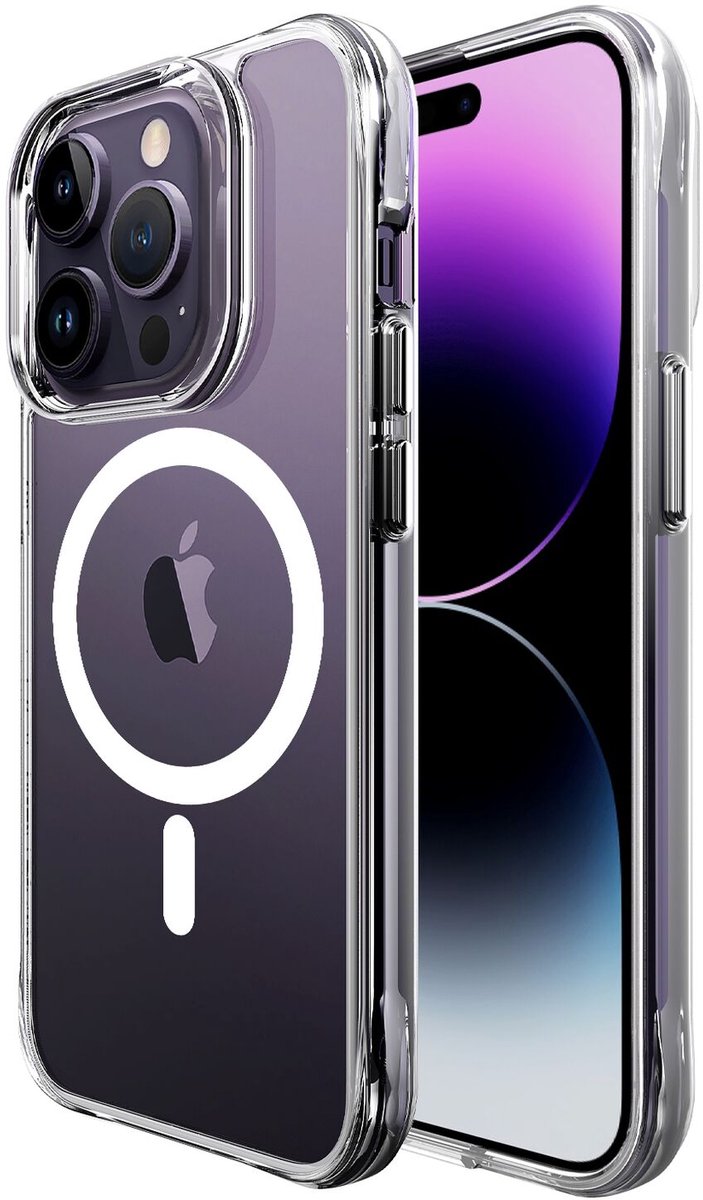 Buddi Core - Hoesje Geschikt voor Apple iPhone 14 Pro Max - Compatibel met MagSafe - Back Cover met Magneet - Doorzichtige Telefoonhoes - Beschermhoes - Transparant