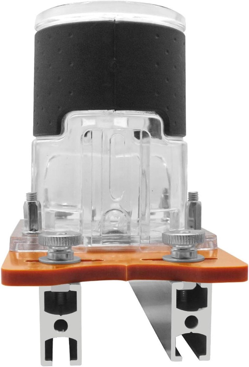 Houten Routerbasis - Freesbasis Houtbewerking - Nauwkeurig Groefsteken - Dubbele Bevestiging - 0-5 cm Diktebereik - Zilver