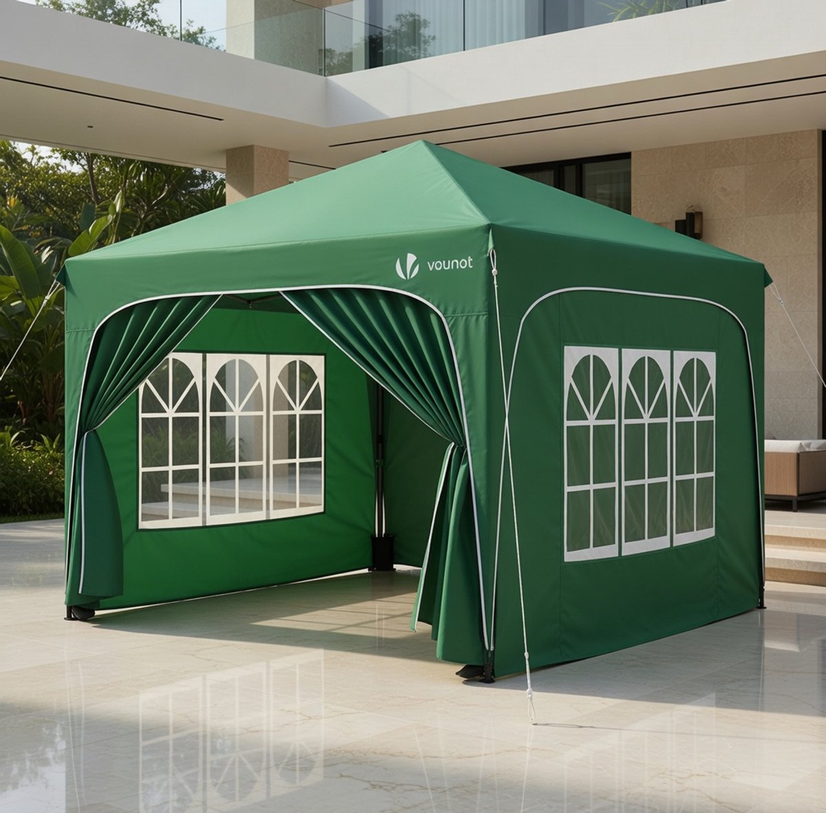Premium Pop-Up Tuingazebo 3x3m met - 3x3m 4 Zijwanden & 4 - Medahomestore