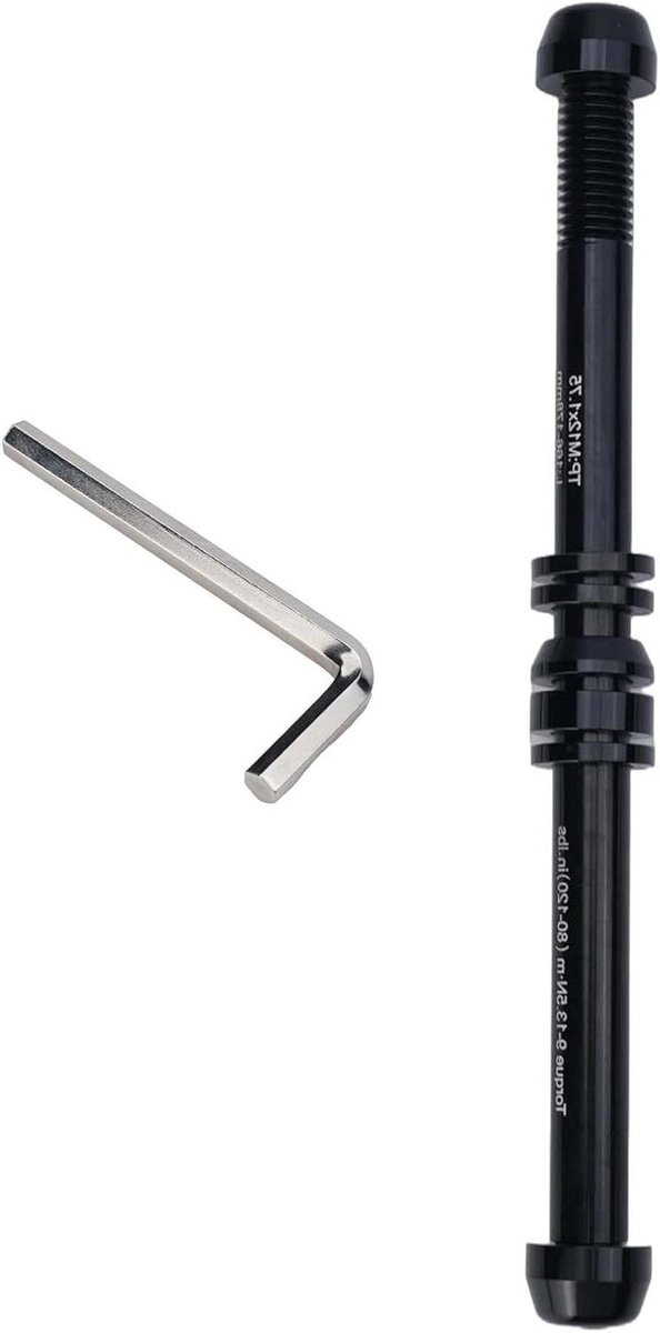 Fiets Trainer As Adapter - Steekas Spies - Indoor Fietsen - CNC Precisiebewerking Aluminium - 12MM P1.75 - Zwart