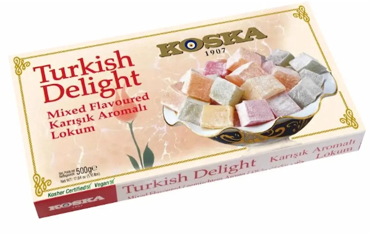 Koska Turkish Delight Turks fruit met gemengde smaken, 500 gram