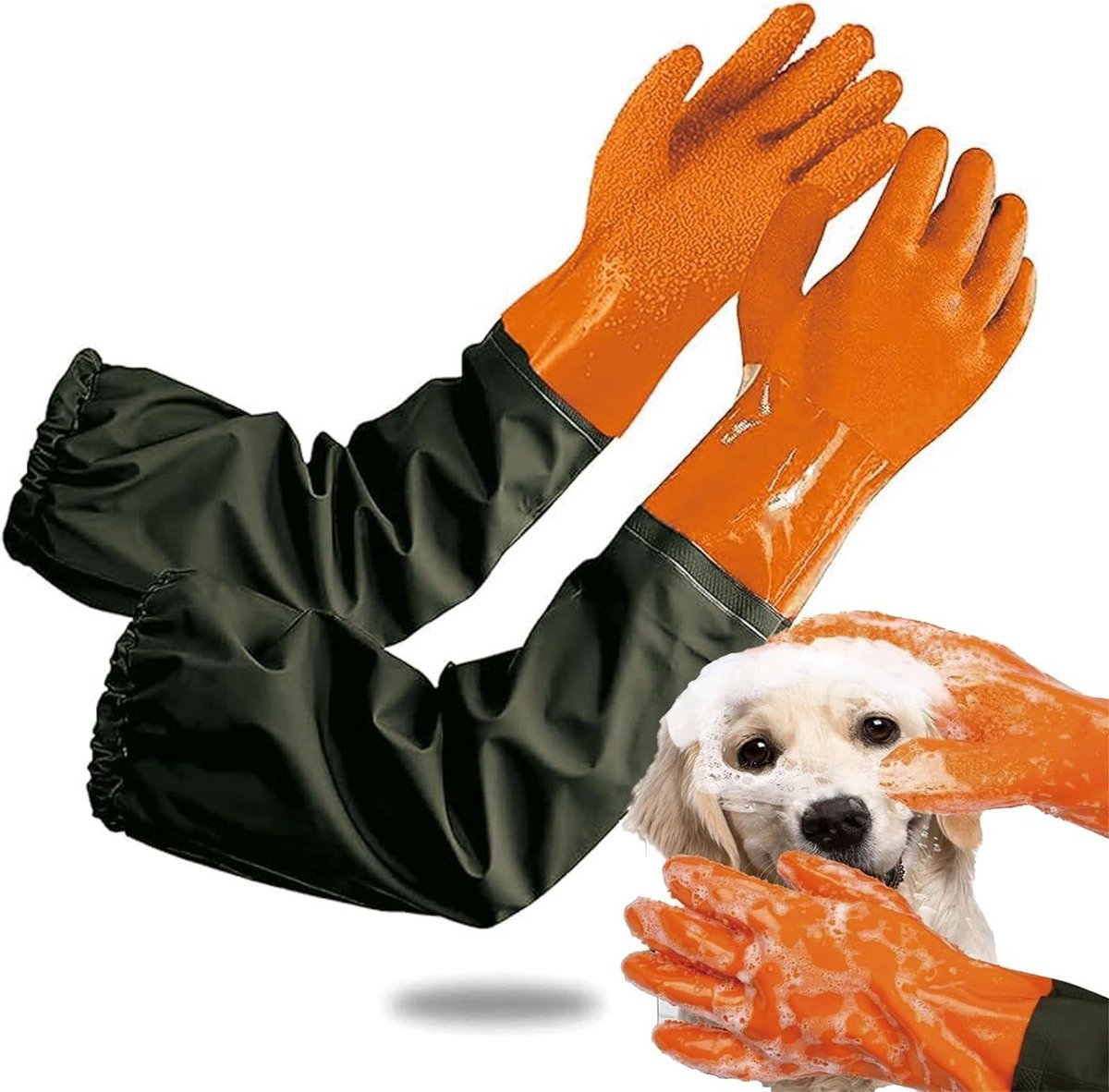 Katten Verzorgingshandschoenen - Trimhandschoenen Kat - Veilig Katten Borstelen - Zachte Siliconen Borstels - 100 g - Blauw