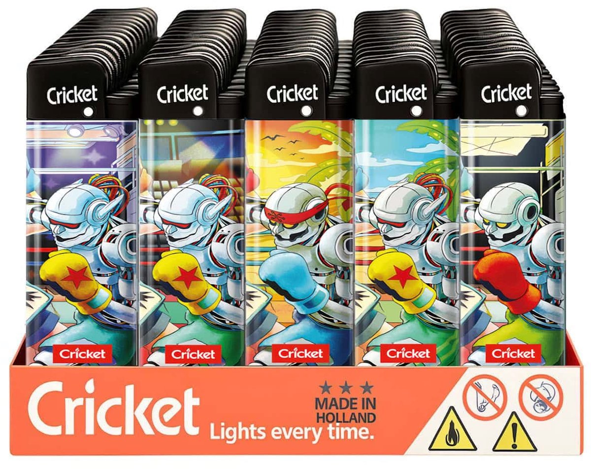 Cricket Original "Goodbye Designers" aanstekers Display (50 stuks)