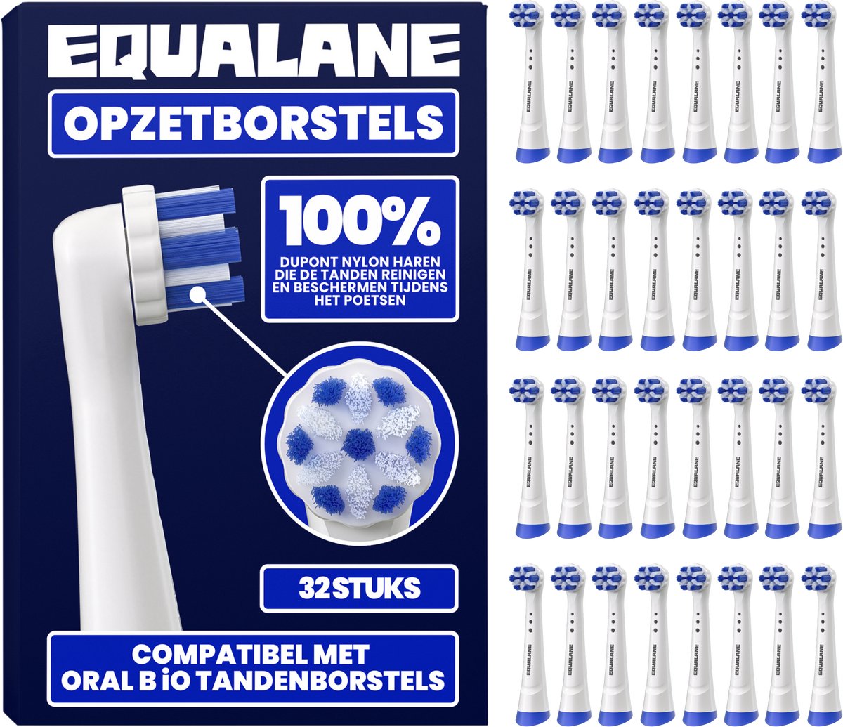 Opzetborstels geschikt voor Oral-B iO - Universele Opzetborstels - Normale Borstelharen - Wit - 32 Stuks