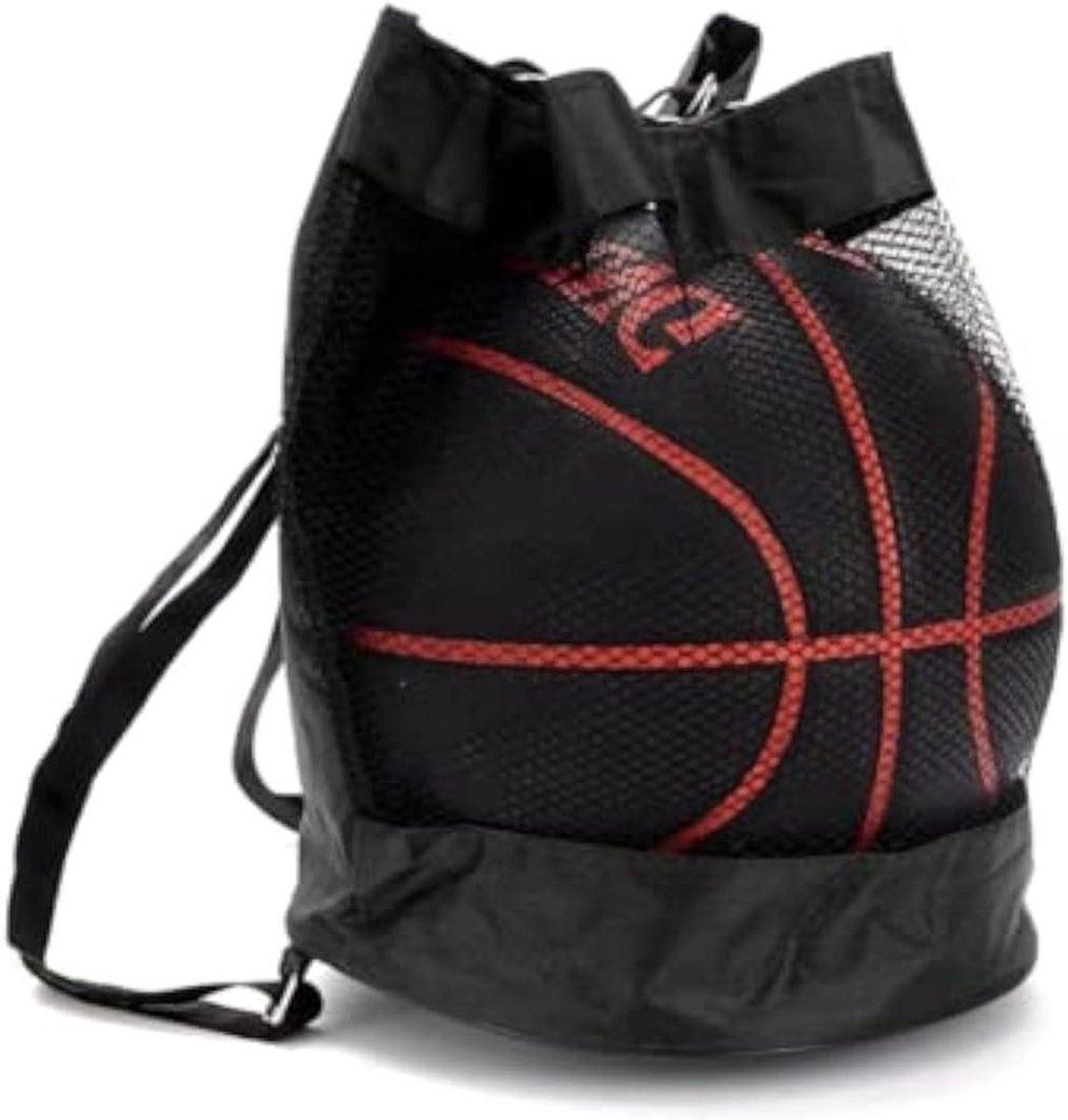 Sporttas Bal - Sportrugzak Balhouder - Bal Opbergen - Dubbele Schouderbanden - 32 cm - Zwart