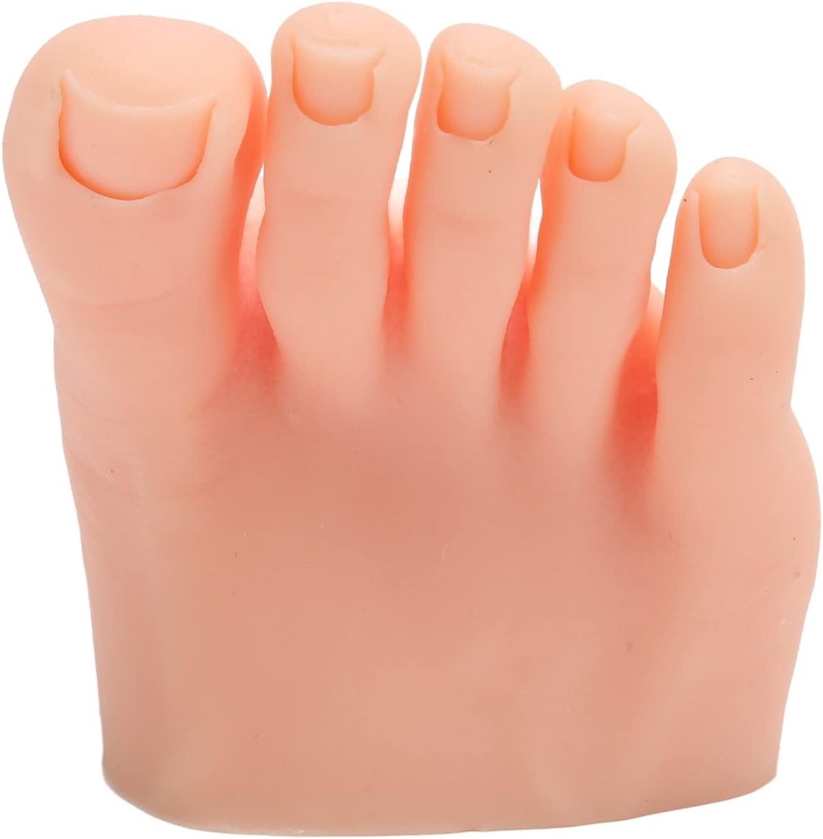 Praktisch model voor nagelkunst, half voet van zacht silicone, ideaal voor manicure training en pedestals