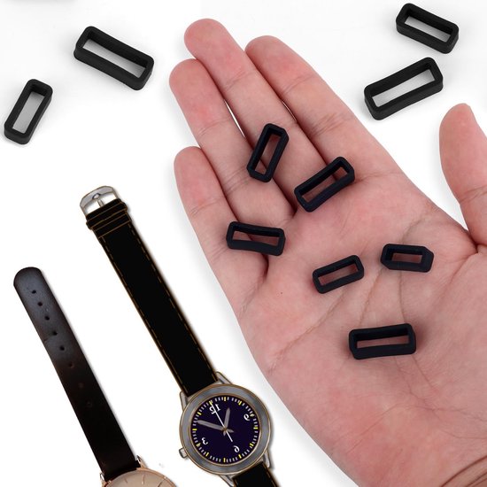 6 Stuks Siliconen Horloge Band Keepers voor 14mm/16mm/18mm Smartwatches - Horloge Strap Retainers voor Sportieve Gebruik — afbeelding 2