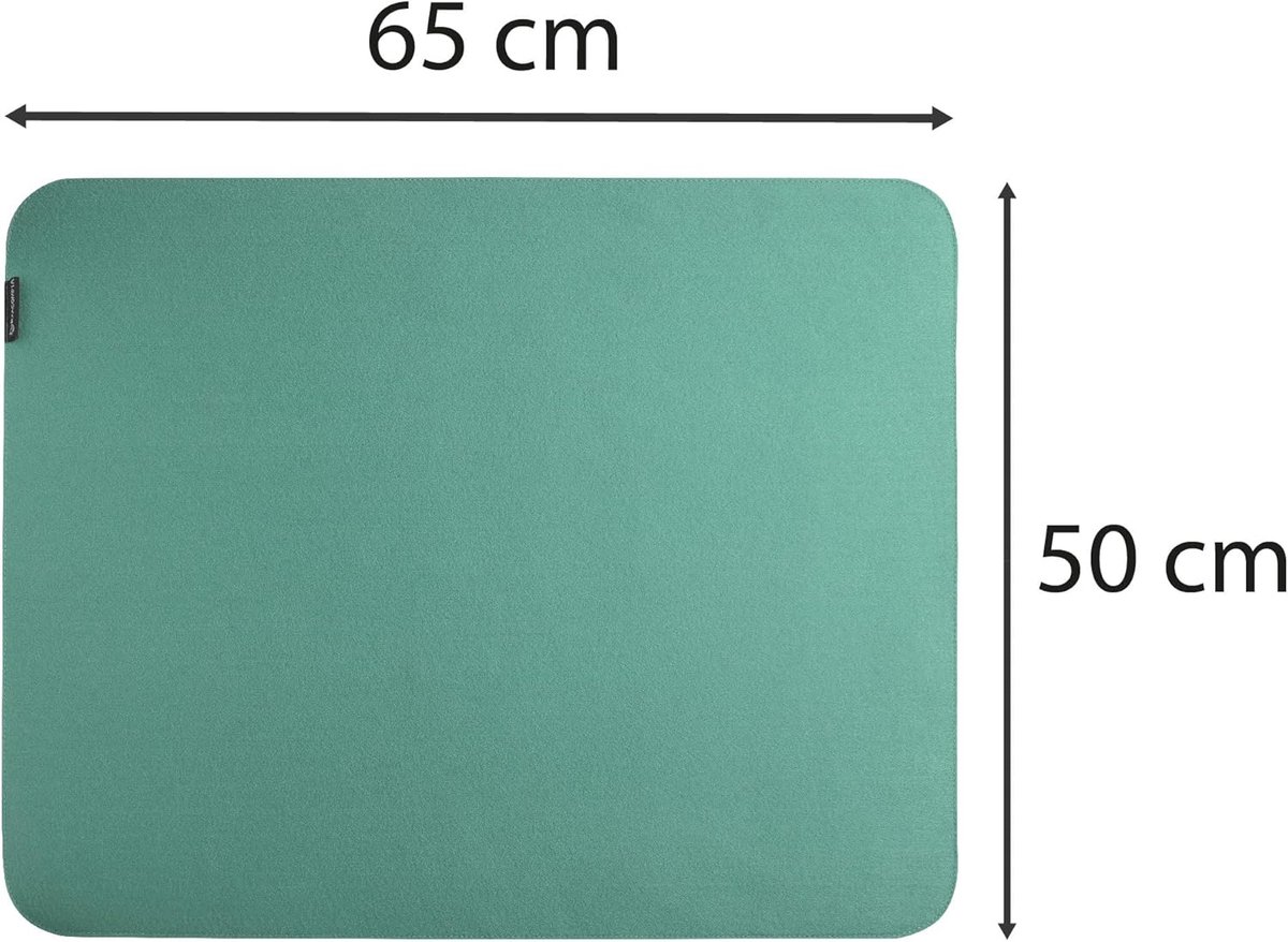 Bureauonderlegger Vilt - Schrijfonderlegger Bureau - Bureau Beschermen - Gemaakt van Gerecyclede Flesjes - 50 x 65 cm - Watergroen — cadeau in Wonen & Interieur - foto 2