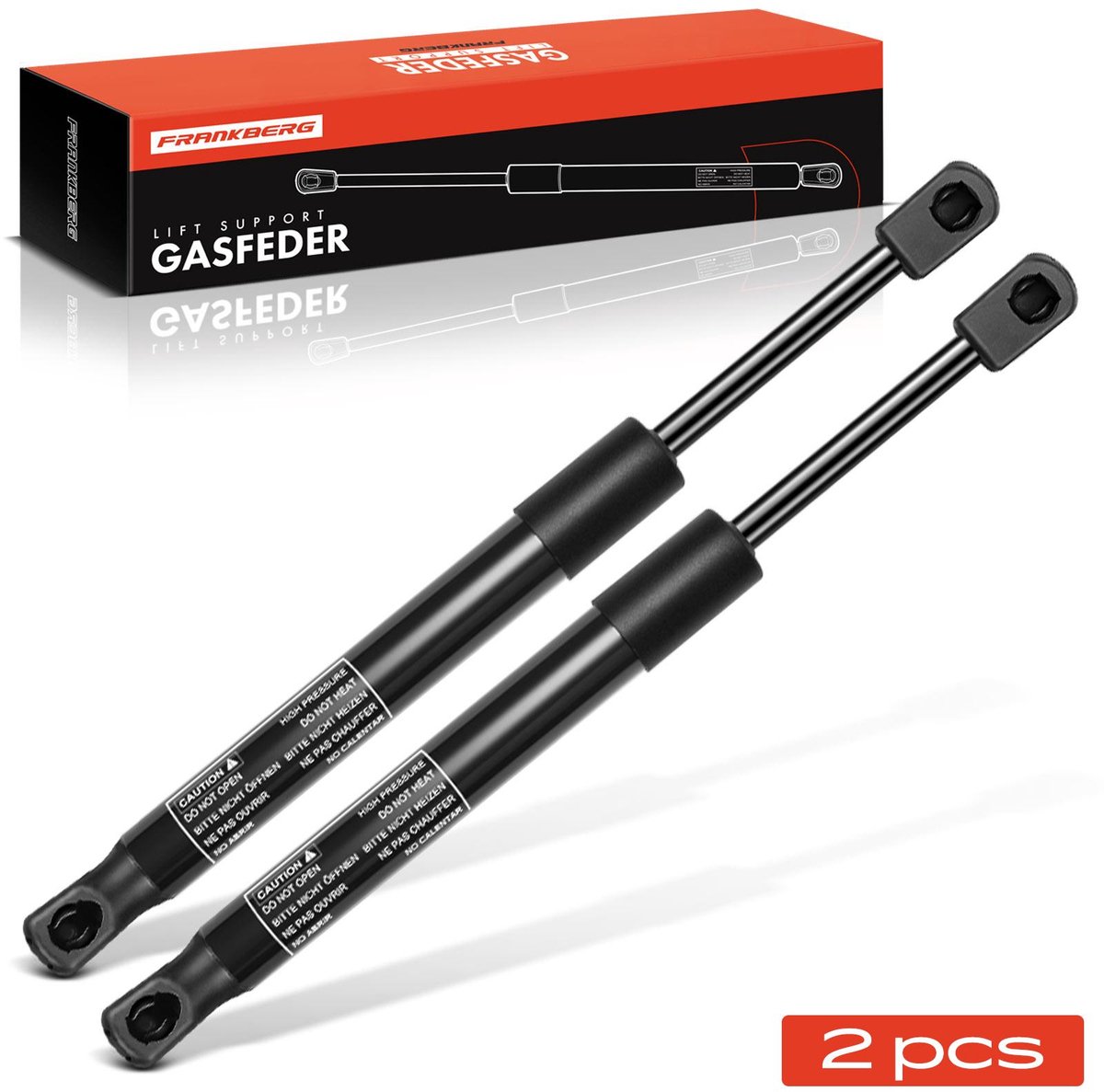 Frankberg 2x gasveer demper achterklep voor Peugeot 407 6D sedan