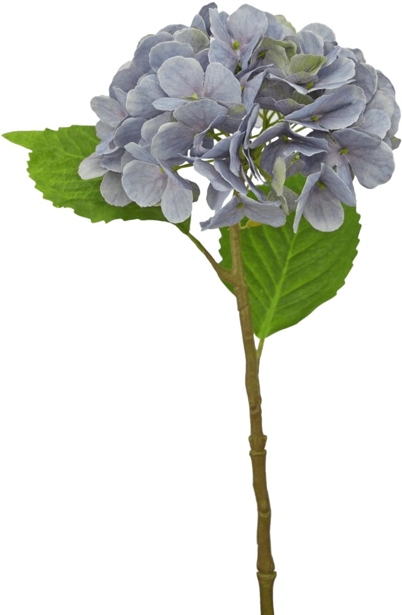 Easyplants | Kunst Hortensia Deluxe 55 cm paars | Zijde | Nepbloemen | paars | Onderhoudsv