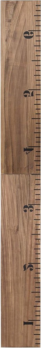 Houten Groeimeter - Wandliniaal Kinderen - Groei Meten - Rustieke Houtafwerking - 72 inch hoog - Bruin